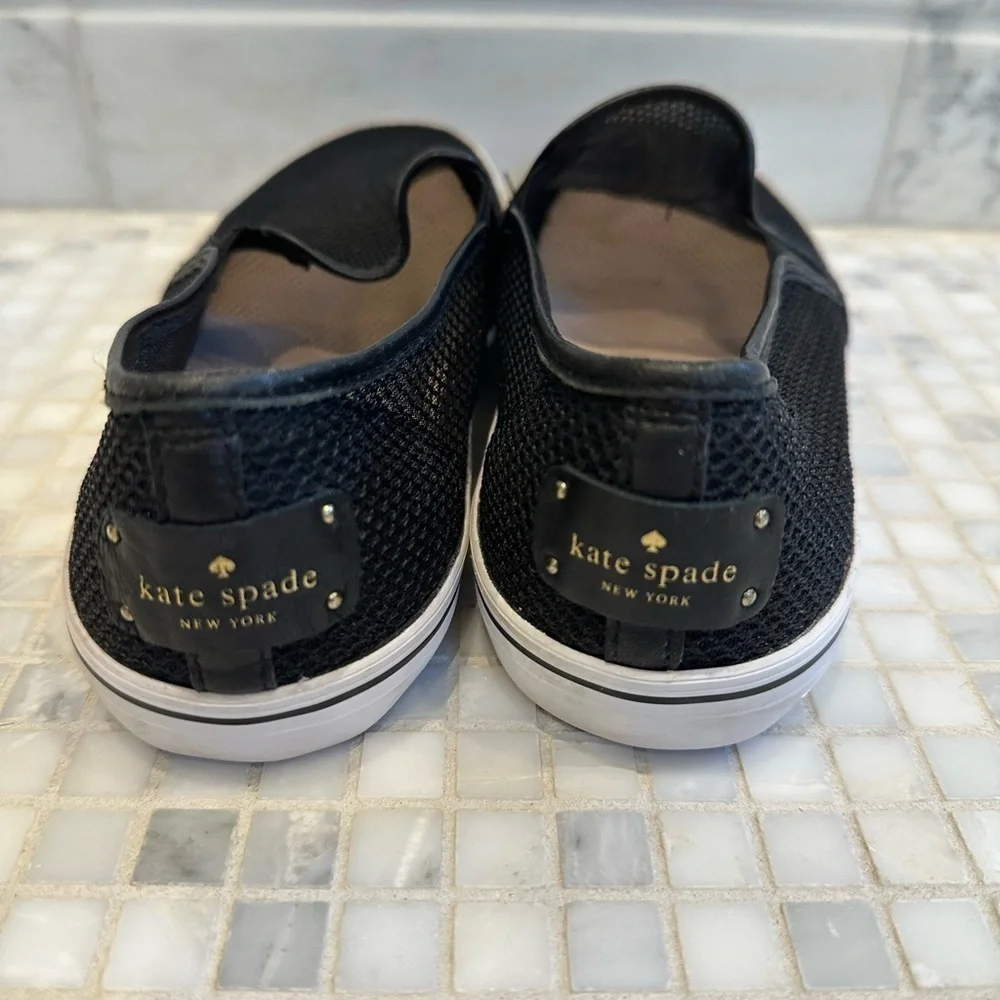 Kate Spade Women’s Black Sallie Mesh Slip-On Sneakers Size 10